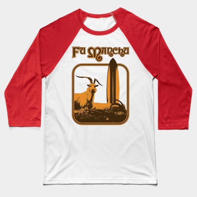 Fu Manchu Baseball T-Shirt by CosmicAngerDesign